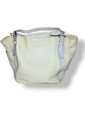 New Sazaby Japan Large Beige Leather Bag Bucket Tote